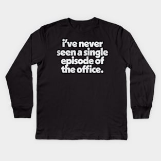 The Office / Original Faded Style Typography Design Kids Long Sleeve T-Shirt
